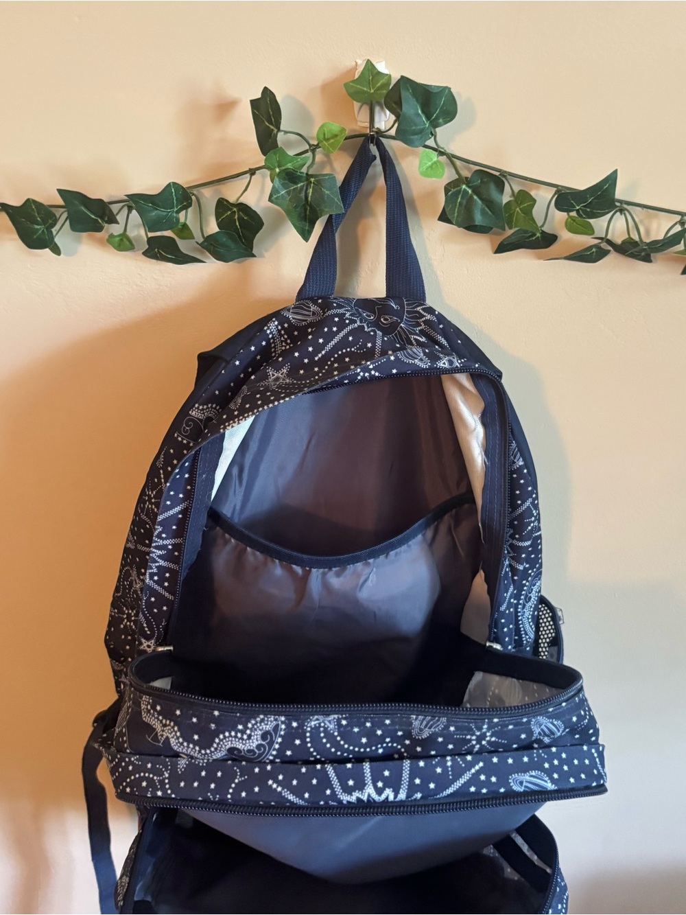 Jansport Navy Celestial Pattern Backpack - Picture 3 of 7